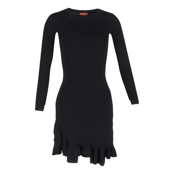 Altuzarra Dresses & Skirts - ALTUZARRA Mikey Knit Long Sleeve Ruffle Midi Dress Size L